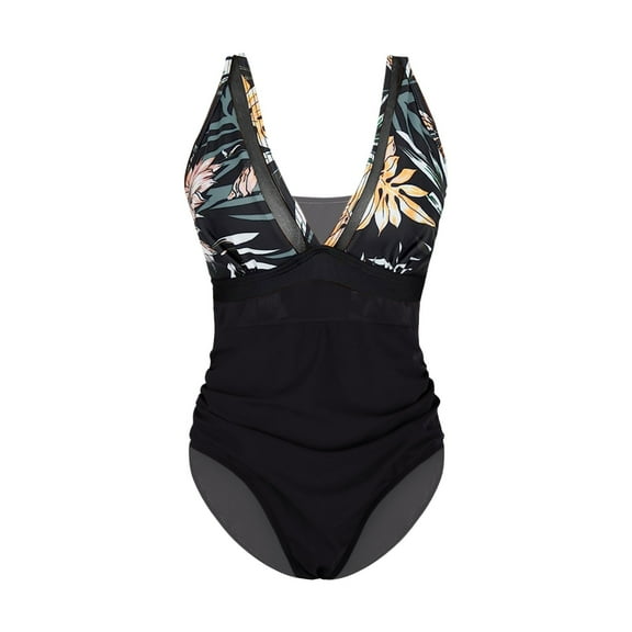 MSJUHEG One Piece Swimsuits,Womens Tankini Bathing Suits,Short Sleeve Bathing Suit,Monokini,Tummy Control Bathing Suits,Push Up Swimwear,Tie Side Gray XL