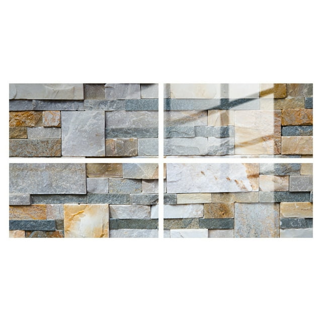 MSJUHEG Peel And Stick Floor Tile Peel And Stick Floor Tile 4Pcs Peel And Stick Arble Pattern