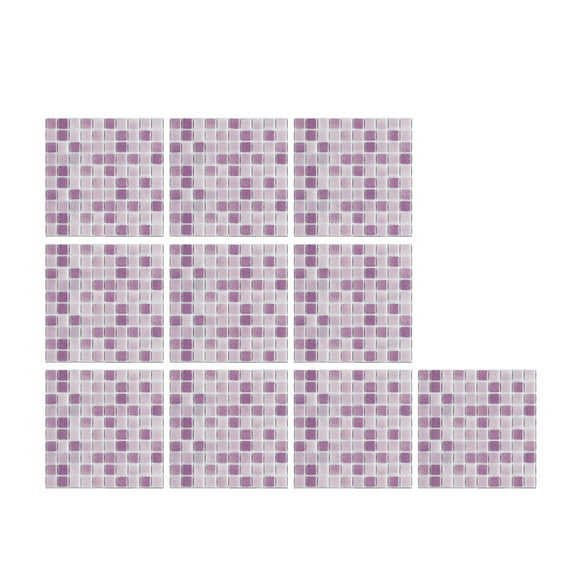 MSJUHEG Peel And Stick Floor Tile Peel And Stick Floor Tile 10Pc 3D Tile Stickers Diy Self-Adhesive Wall Stickers Wall Decor Purple