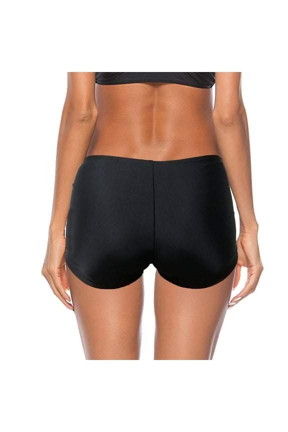 Plus Size Boyshorts,Swimsuit Bottoms,Bathing Trunks with Liner,Bathing Suit Bottoms,Boyshort Swimsuits for Women,Bathing Suit for Women,Board Shorts Black L