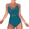 thumbnail image 1 of MSJUHEG Ruched Push Up Bathing Suit,High Waisted Bikini Sets for Women,High Waisted Bathing Suit,Plus Size Swimsuit for Women,Full Coverage Slimming Swimwear,Hollow Monokini Swimwear, Navy XL, 1 of 4
