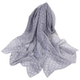 thumbnail image 1 of MSJUHEG Scarf Shawls And Wraps 160*50Cm Women Dot Print Long Soft Wrap Scarf Simulation Silk Shawl Scarves Silk Scarf Gray One Size, 1 of 3