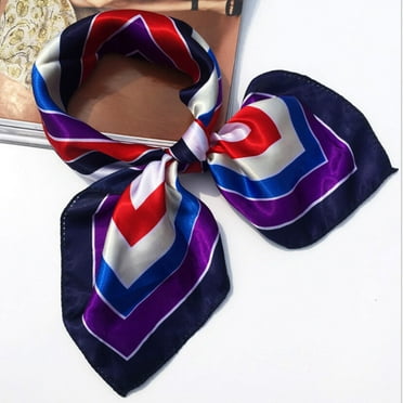 MSJUHEG Scarf Shawls And Wraps Fashion Women Square Head Scarf Wraps Scarves Ladies Printed Kerchief Neck Scarf Silk Scarf A One Size