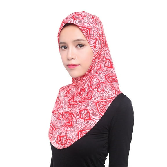 MSJUHEG Scarf Shawls And Wraps Muslim Women Inner Hijab Headscarf Cap Islamic Full Cover Islamic Hat Silk Scarf Hot Pink One Size