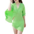 thumbnail image 1 of MSJUHEG Scarf Shawls And Wraps Women Chiffon Beach Cover Up Swimsuit Kimono Cardigan Shawl Beach Wrap Cover Up Silk Scarf Green One Size, 1 of 3