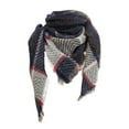 thumbnail image 1 of MSJUHEG Scarf Shawls And Wraps Women Fall Winter Scarf Classic Tassel Plaid Scarf Warm Soft Chunky Large Blanket Wrap Shawl Scarves Silk Scarf Navy One Size, 1 of 4