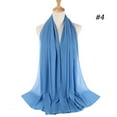 thumbnail image 1 of MSJUHEG Scarf Shawls And Wraps Women Plain Bubble Chiffon Scarf Hijab Wrap Printe Shawls Headband Muslim Hijabs Silk Scarf B One Size, 1 of 2