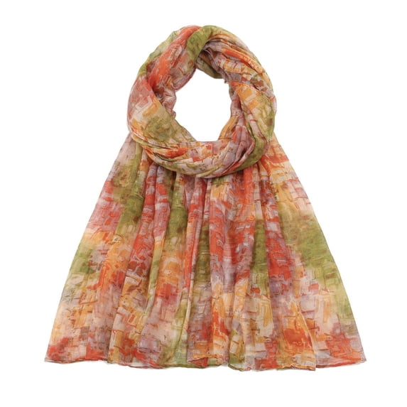 MSJUHEG Scarf Shawls And Wraps Women Fashion Print Chiffon Square Head Scarf Lightweight Neck Scarves Hair Bandana Neckerchief Silk Scarf Army Green One Size