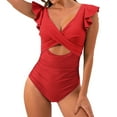 thumbnail image 1 of MSJUHEG Shapewear Swimsuits for Women,Halter Swimwear,Swimsuits for Women 2025,High Cut Swimsuit,Monokini Swimsuits for Women,Womens Tankini Bathing Suits,Swimwear Monokinis Red L, 1 of 4