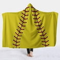 thumbnail image 1 of MSJUHEG Shawl Wraps,Pashmina Scarf,Wedding Guest Dresses,Pashmina Wraps,Ponchos,Cozy Sports Lambswool Hooded Blanket with Football Purple 3 S, 1 of 6