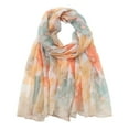 thumbnail image 1 of MSJUHEG chiffon scarf sheer shawl 1 Silk Scarf for Women Large Scarf Scarves for Women Dressy Travel Scarf Decorative Scarf Women's Fashion Scarves Orange One Size, 1 of 3