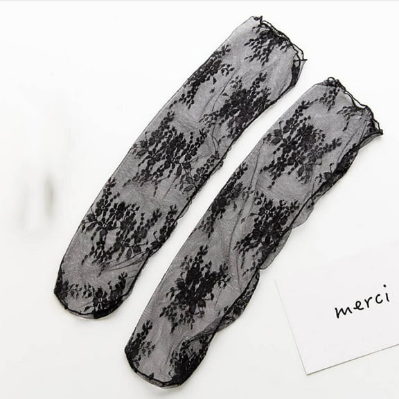 MSJUHEG Sheer Socks,Mesh Socks,See Through Socks,Trouser Socks Women,Lace Socks,Thin Women Mesh Stockings Ladies Women’s Socks Breathability Lace Socks Black One Size