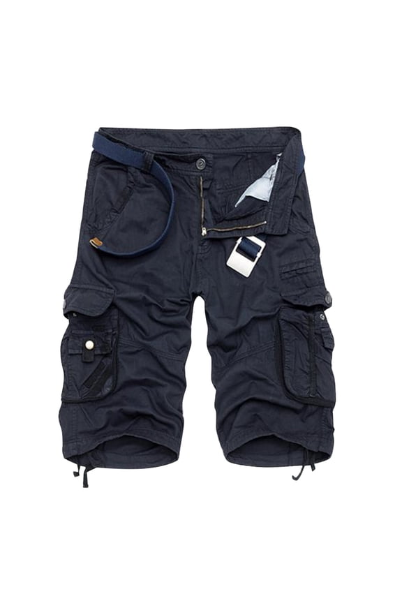 Shorts Men Cargo Shorts for Men Mens Shorts Mens Cargo Shorts Mens Shorts Casual Cotton Hemp Blue 29