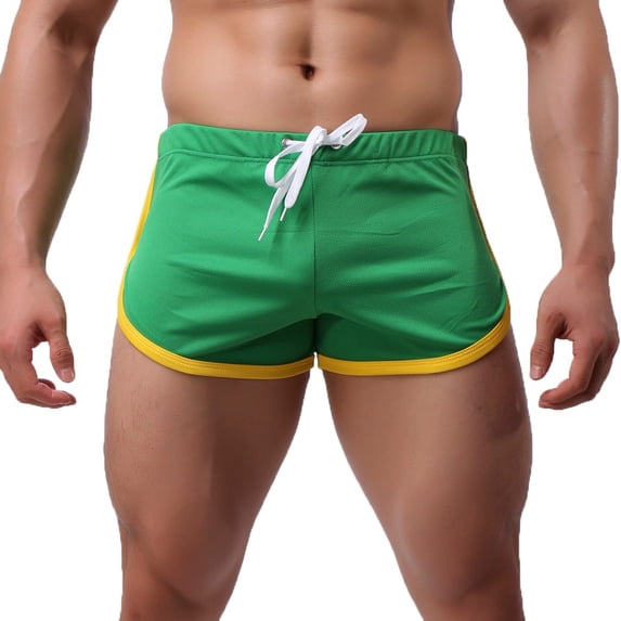 MSJUHEG Shorts Men Gym Shorts Men Mens Shorts Running Shorts Sweatpants for Men Polyester Green L