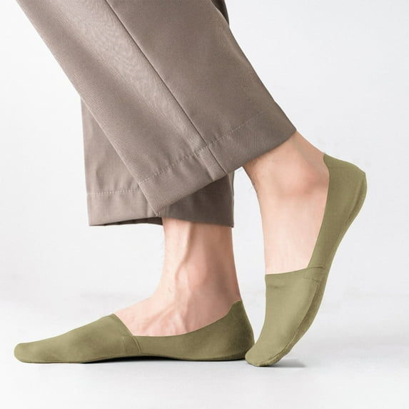 MSJUHEG No Show Socks Womens,Lace Socks,Womens Socks,Footies Socks,Flat Socks,Large Size Foreign Trade Rubber Cotton Socks Spring Men's Short Socks Green S