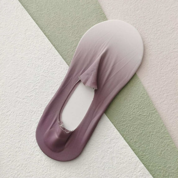 MSJUHEG No Show Socks Womens,Lace Socks,Womens Socks,Footies Socks for Women,Flat Socks,Gradient Ice Silk Socks Breathable Socks Non Slip Socks Low Socks Purple One Size