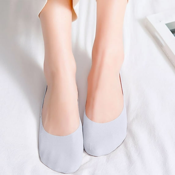 MSJUHEG No Show Socks Womens,Sheer Socks,Womens Ankle Socks,Low Cut Socks Women,Flat Socks,Ballerina Socks Non Slip Socks Lace Splice Socks Boat Socks Gray One Size