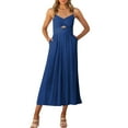 thumbnail image 1 of MSJUHEG Sleeveless Jumpsuits for Women,Wide Leg Jumpsuits for Women,Lounge Jumpsuits for Women,Business Casual Outfits for Women,Spaghetti Strap Wide Leg,Workout One Piece for Women Blue 2XL, 1 of 3