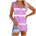 thumbnail image 1 of MSJUHEG Sleeveless Tops for Women Tank Top for Women Going Out Tops for Women Tank Tops Womens Tops Womens Tie-Dye Scoop Neck-Henley Shirts Summer Sleeveless Tank Tops Polyester 1PC Top Purple Xl, 1 of 9