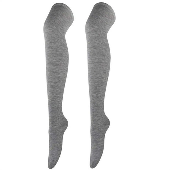 MSJUHEG Socks For Women Womens Socks 1 Pairs Women'S Fashion Solid Color Over The Knee Long Socks High Socks Thigh High Socks Gray One Size