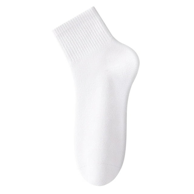 MSJUHEG Socks,Running Socks,Fuzzy Socks,Womens Ankle Socks,Crew Socks,Thin Cotton Socks Breathable Athletic Crew Socks Toe Running Socks White One Size