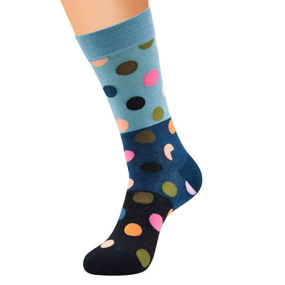 MSJUHEG Socks for Women,Running Socks,Fuzzy Socks,Womens Ankle Socks,Crew Socks for Women,Men Cotton Lady Pattern Comfortable Print Dot Casual Black One Size