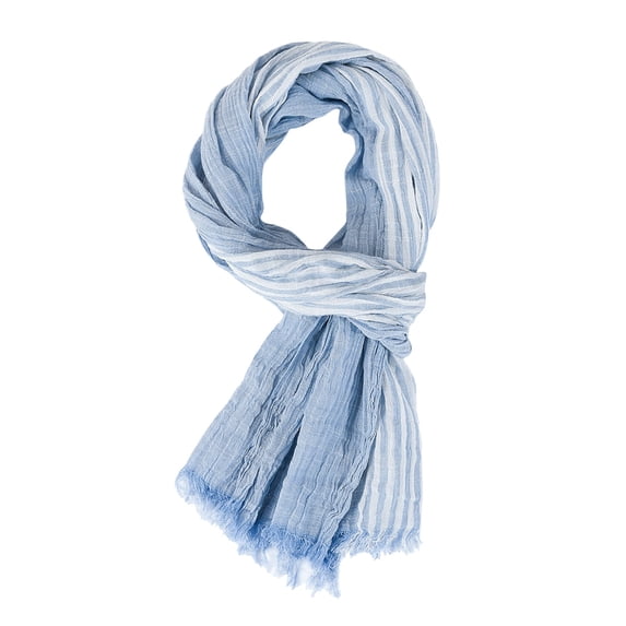 MSJUHEG Solid Scarf Wrap Shawl Shawl for Men Lightweight Neck Scarf Spring and Summer Striped Scarf Head Scarf for Men Women's Scarves Shawl for Women Light Blue One Size