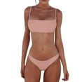 thumbnail image 1 of MSJUHEG Spaghetti Straps,Thong Bikini Sets for Women,Halter String,Bathing Suit for Women,2 Piece Bikini Sets,Bikini Tops Full Coverage Bottoms,Boho Swimsuits for Women Pink L, 1 of 4