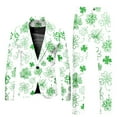 thumbnail image 1 of MSJUHEG St Patricks Day 2 Piece Suit Jackets for Men One Button Tuxedo Slim Fit Blazer Jacket & Pants Sweatpants for Men Mint Green Xxl, 1 of 8