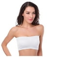 thumbnail image 1 of MSJUHEG Strapless Bra Wireless Bra Bras For Women No Underwire Women'S Strapless Bra Hollow Out Back Stretch Soft Bralette Underwear Removable Padded Bralette White S, 1 of 7