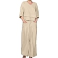 thumbnail image 1 of MSJUHEG Summer Outfits for Women Sweatsuit Lounge Set Womens Matching Sets for Women 2 Piece Pants Set for Women Summer Tank Crop Top Wide Leg Pants Set Two Piece Outfits Summer Beige L, 1 of 9