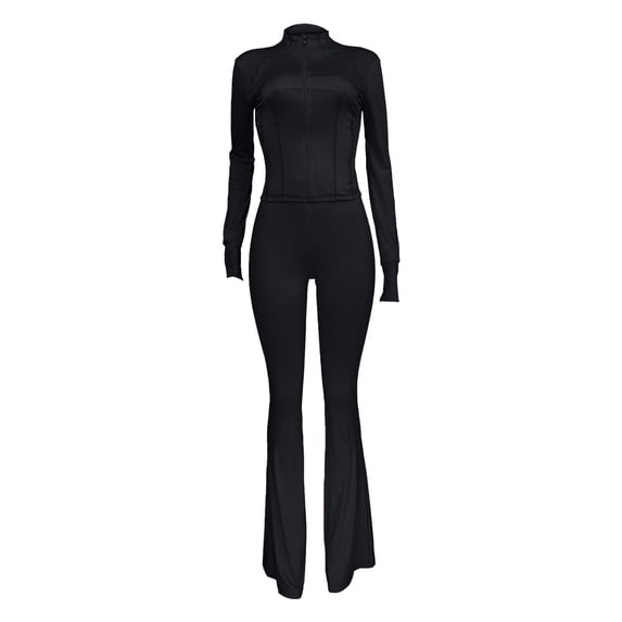 MSJUHEG Summer Work Outfits for Women 2 Piece Pants Set for Women Summer Sleeveless Round Neck Tank Tops Summer Outfits for Women Crop Tops Wide Leg Pant Sets Black M