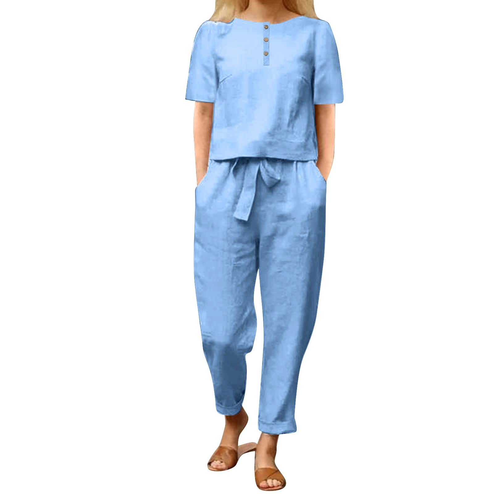 Women's Printed Green Wrap Top with Wide Leg Pants Co-Ord Set