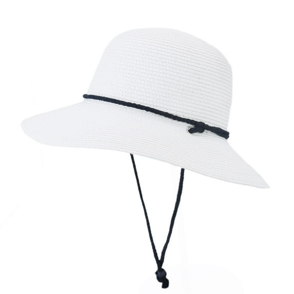 MSJUHEG Sun Hats for Women Beach Hats for Women Trucker Hat Beach Hat Fisherman Hat Sun Protection Shade Cover Hat Hats for Women Fascinators Hats for Women Straw 1PC Hat White One Size