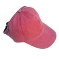 thumbnail image 1 of MSJUHEG Sun Hats for Women Bucket Hats for Woman Trucker Hat Men Outdoor Adjustable Ponytail Baseball Cap Sunhat Peaked Cap Hats for Women Fascinators Hats for Women Polyester 1PC Hat Wine One Size, 1 of 2