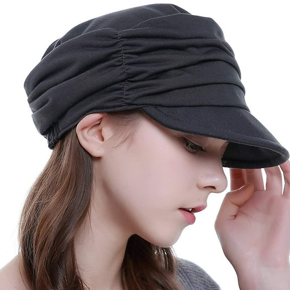 MSJUHEG Sun Hats for Women Bucket Hats for Woman Trucker Hat Women Fashion Soft-Brimmed Pleated Tongue Dome Sunhat Hats for Women Fascinators Hats for Women Polyester 1PC Hat Black One Size