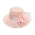 thumbnail image 1 of MSJUHEG Sun Hats for Women Sun Hat Trucker Hat Women's Church Kentucky Derby Fascinator Bridal Tea Party Wedding Hat Hats for Women Fascinators Hats for Women Straw 1PC Hat Pink One Size, 1 of 2