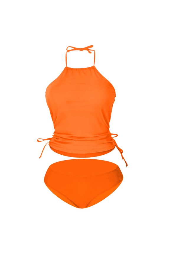 Surfing Swimsuits for Women,String Bikini,High Waisted Bathing Suit for Women,Push Up Bikini Sets for Women,Triangle Bikini,Beach Split Split Swimsuit Orange XL