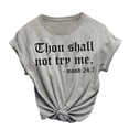 thumbnail image 1 of MSJUHEG Sweatshirt For Women Womens Tops Women Fashion Casual O-Neck Letter Print Short Sleeve T-Shirt Top Blouses Womens Sweatshirt Gray Xxl, 1 of 4