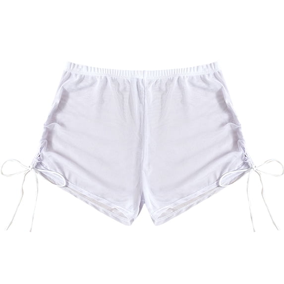 MSJUHEG Swim Shorts,Tankini with Shorts,Bathing Trunks with Liner,Plus Size Boyshorts,Board Shorts,Womens Swim Shorts,Swimwear Bottoms White L