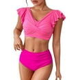 thumbnail image 1 of MSJUHEG Swim Suits for Women 2025,Boho Swimsuits for Women,High Waisted Bikini Sets,Ruffle Swimsuits for Women,One Shoulder Swimsuits for Women,High Waisted Swimsuits for Women, Hot Pink M, 1 of 7