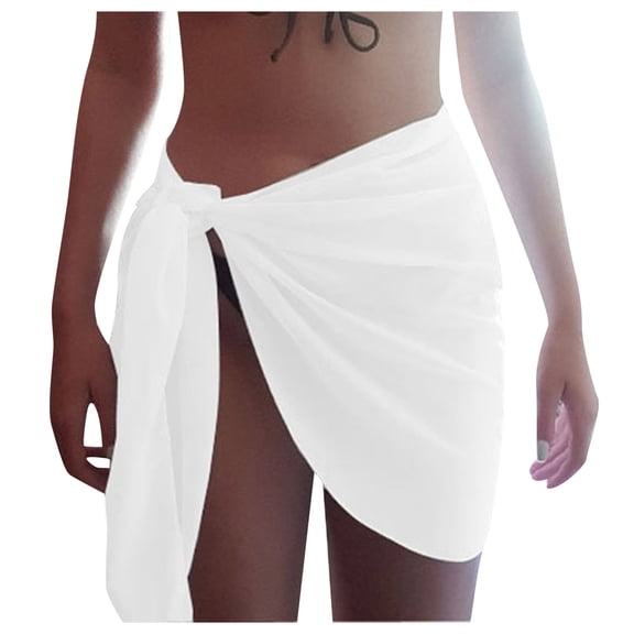 MSJUHEG Swimsuit Coverup for Women,Bikini Wrap,Women's Swimwear Cover Ups,Sarong,Swimsuit Cover Up,Cover Ups for Swimwear,Sarong Cover Up White One Size