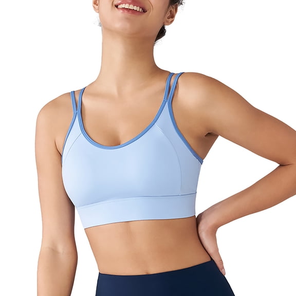 MSJUHEG Tankini Tops,Knot Twist,Sports Bra,Sports Bathing Suit,Plus Size Swim Top,Womens Swim Tops,Bandeau Bikini Top Blue M