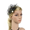 thumbnail image 1 of MSJUHEG Tea Party Hats,Feather Hair Clip,Feather Headpiece,Church Hats,Fascinators Hats,Brooch for Tea Clip Fascinators Wedding Hair Headband Black One Size, 1 of 9