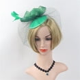 thumbnail image 1 of MSJUHEG Tea Party Hats,Feather Hair Clip,Feather Headpiece,Church Hats,Fascinators Hats,Fascinator Hat Flower Feather Mesh Tea Hairband for Women Green One Size, 1 of 6