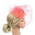thumbnail image 1 of MSJUHEG Tea Party Hats,Feather Hair Clip,Feather Headpiece,Church Hats,Fascinators Hats,Fascinators Headwear Hat Hair Pin Pillbox Headband Orange One Size, 1 of 4
