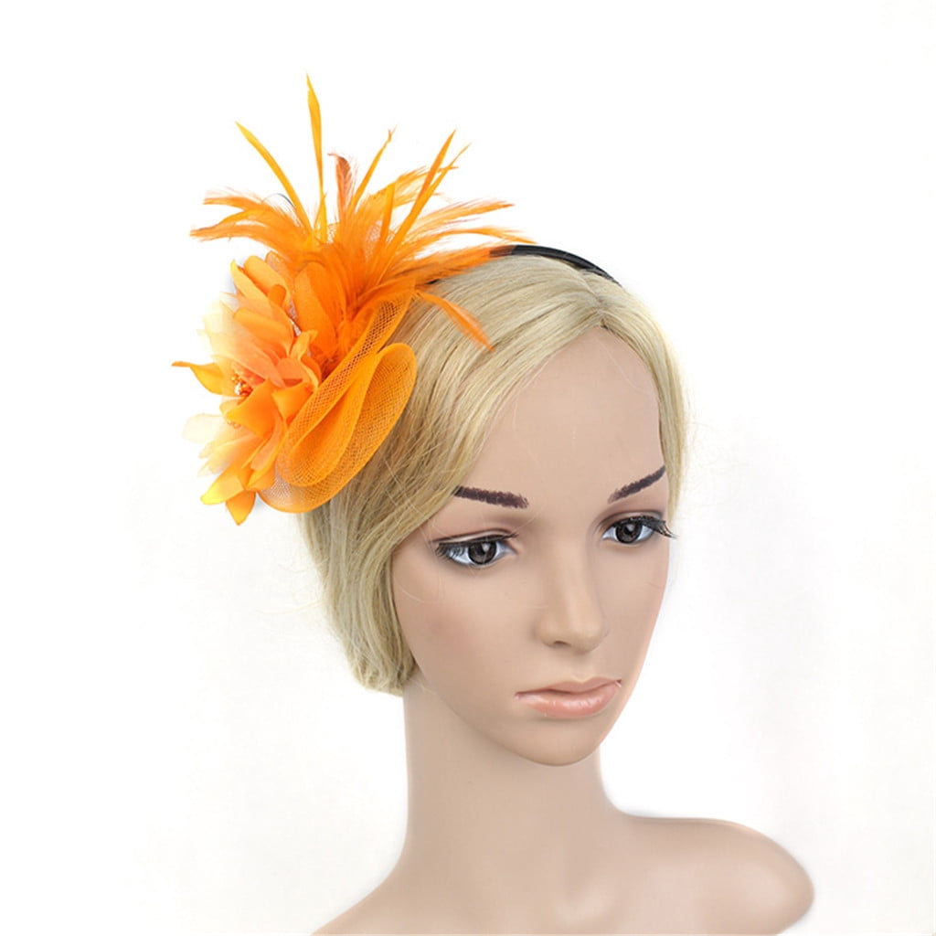 Fascinator Cappelli da donna Fascinators Cappello da donna Flower Derby Cappello da donna con clip a rete per Carnevale Chiesa Cocktail Party