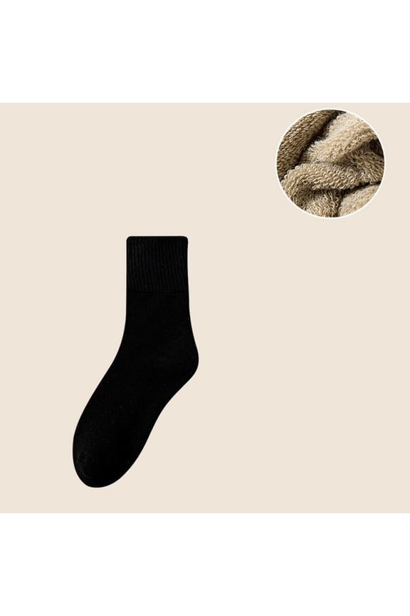 Thermal Socks,Wool Ankle Socks Men,Sleep Socks for Men,Thin Wool Socks Men,Wool Socks,Mid Length Socks Women Hiking Warm Winter Thick Warm Boots Black A