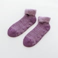 thumbnail image 1 of MSJUHEG Thermal Socks,Wool Ankle Socks Men,Sleep Socks for Men,Thin Wool Socks Men,Wool Socks,Women Winter Thickened Plush Socks Nonslip Floor Short Socks Purple One Size, 1 of 3
