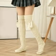 thumbnail image 1 of MSJUHEG Thigh High Socks,Programmer Socks,Thigh High Compression Socks Women,Leg Warmers,Knee High Socks,Breathable Knitted Fringe Over the Knee Stockings B One Size, 1 of 5